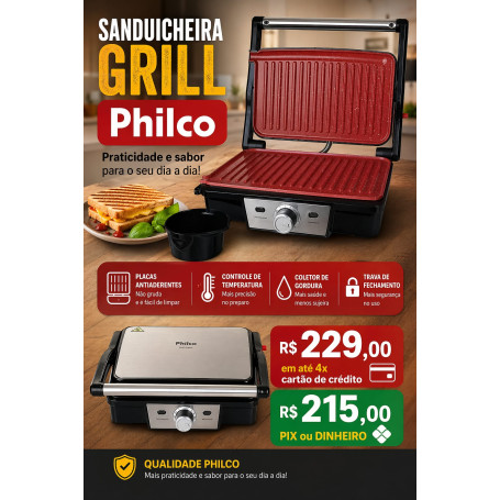 SANDUICHEIRA GRILL PHILCO