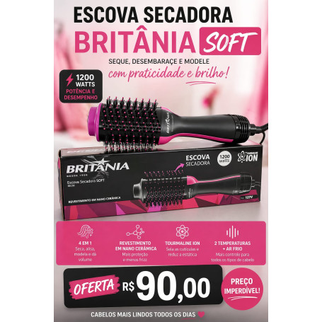 ESCOVA SECADORA BRITANIA SOFT