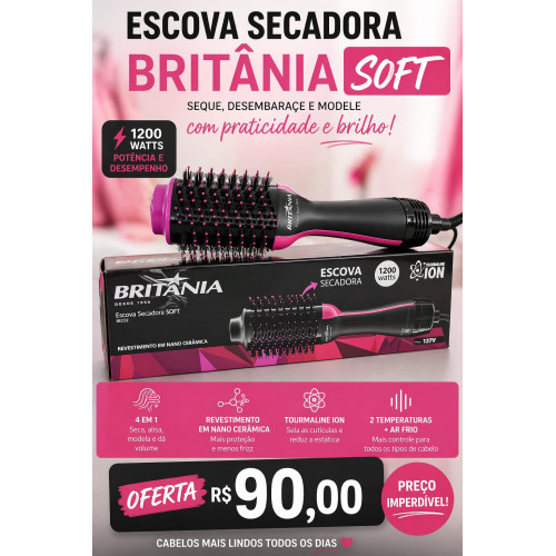 ESCOVA SECADORA BRITANIA SOFT